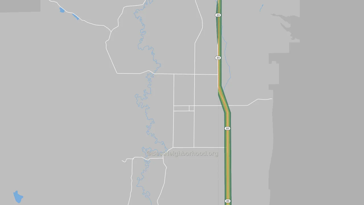 Raymond, ID Map of Noise Levels in Raymond