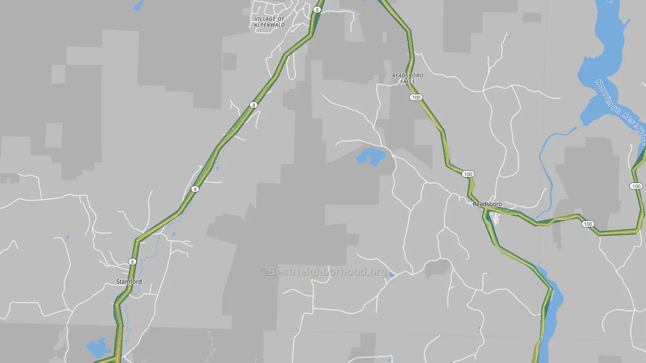 Readsboro, VT Map of Noise Levels in Readsboro