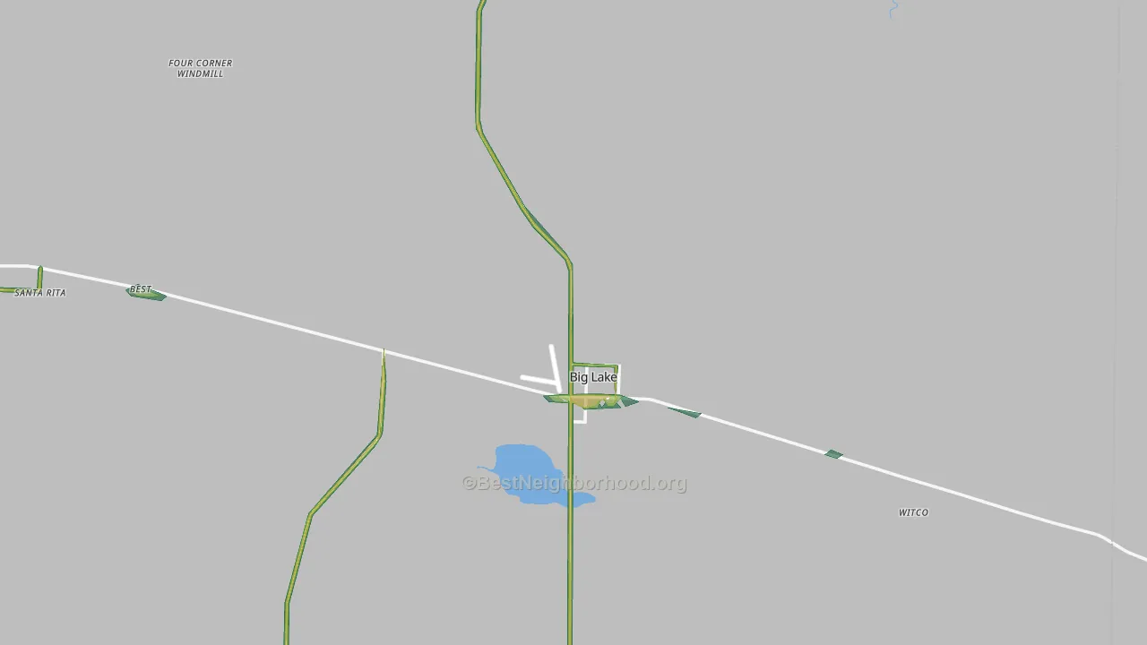 Reagan County, TX Map of Noise Levels in Reagan County