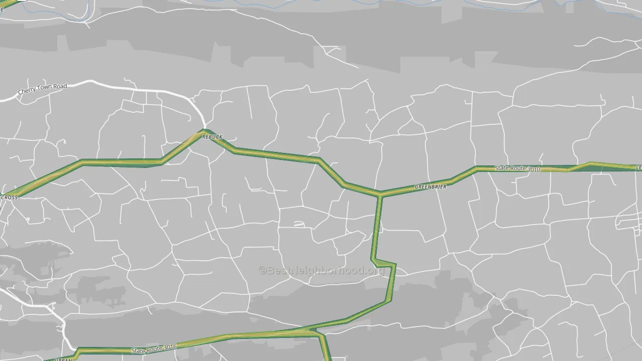 Rebuck, PA Map of Noise Levels in Rebuck