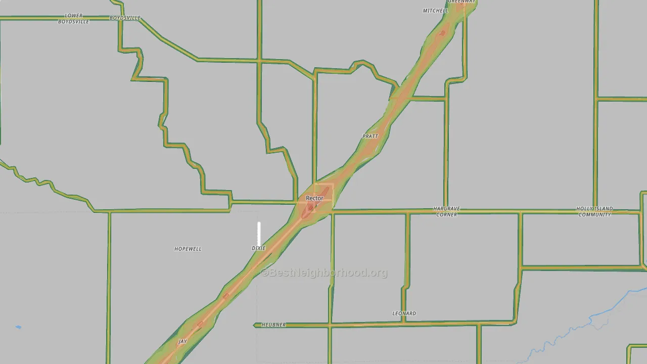 Rector, AR Map of Noise Levels in Rector