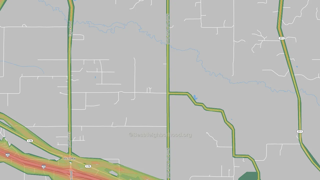Red Banks, MS Map of Noise Levels in Red Banks