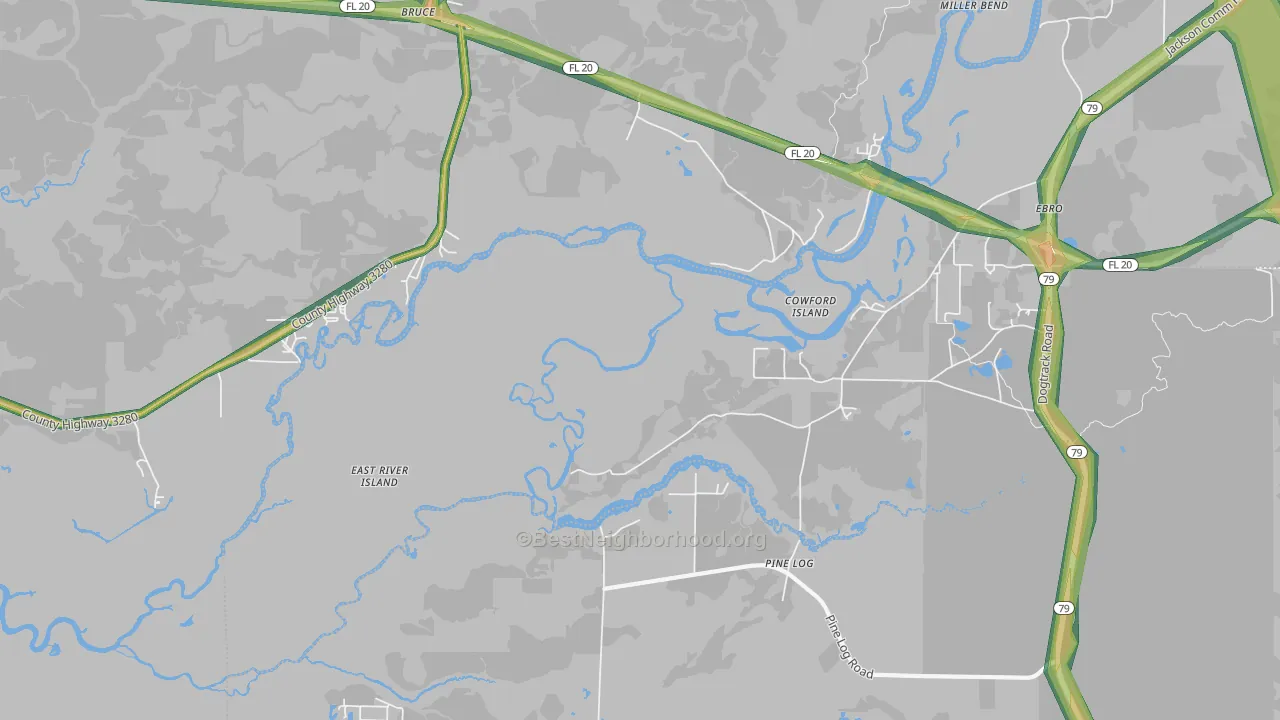 Red Head, FL Map of Noise Levels in Red Head