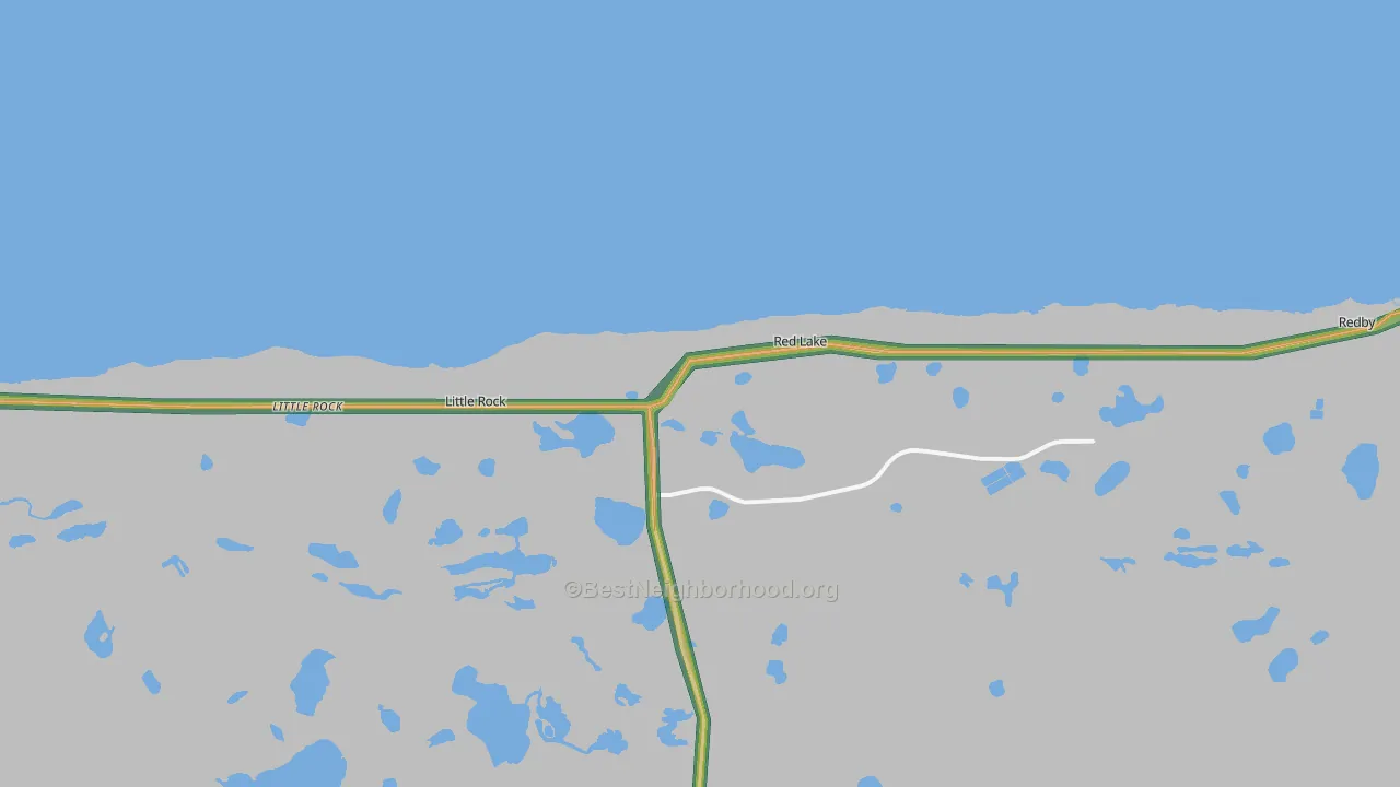 Red Lake, MN Map of Noise Levels in Red Lake