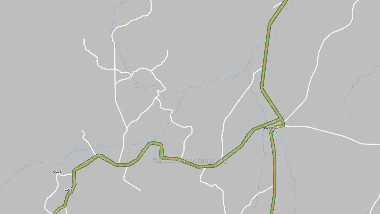 Red Valley, AZ Map of Noise Levels in Red Valley