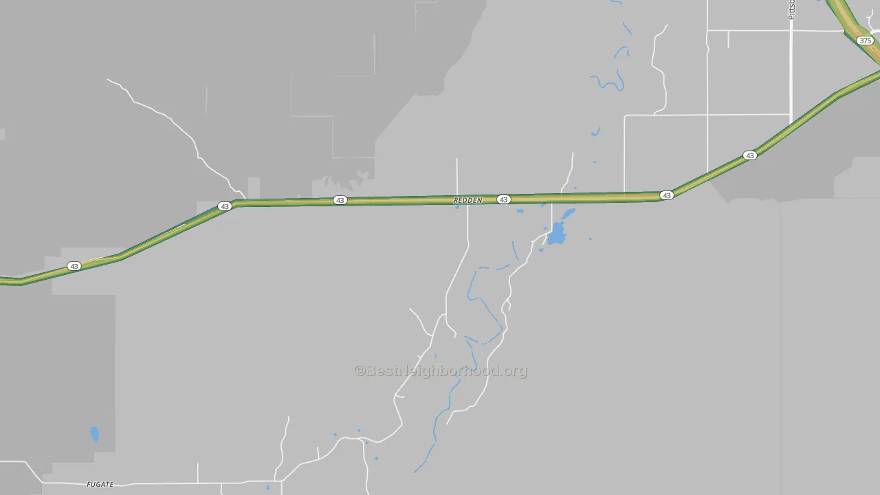Redden, OK Map of Noise Levels in Redden