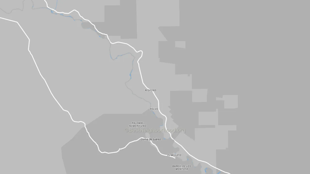 Redford, TX Map of Noise Levels in Redford