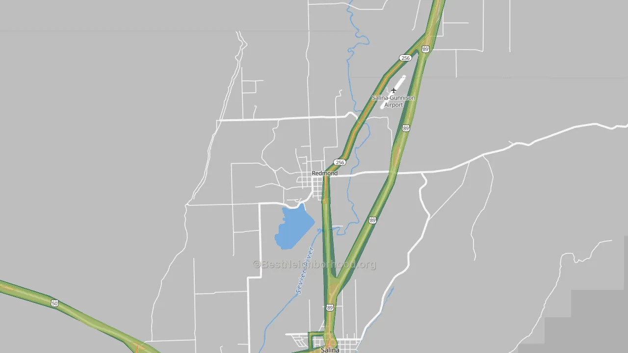 Redmond, UT Map of Noise Levels in Redmond