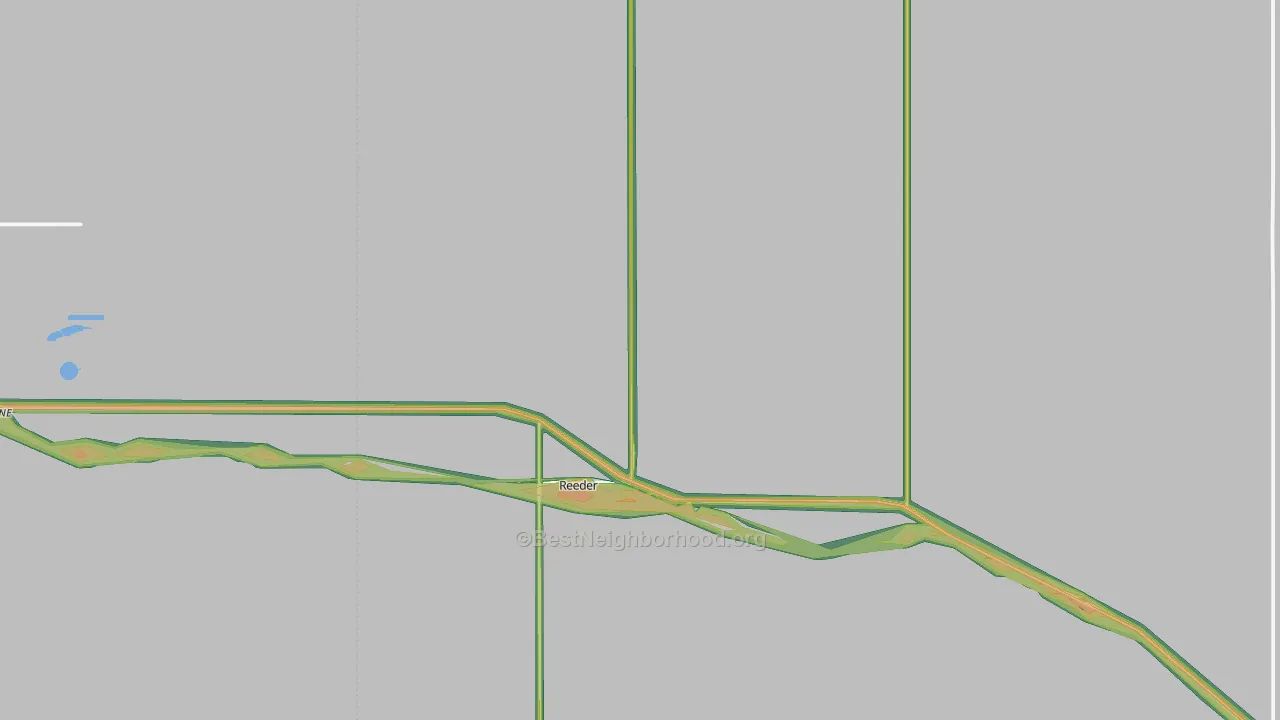Reeder, ND Map of Noise Levels in Reeder