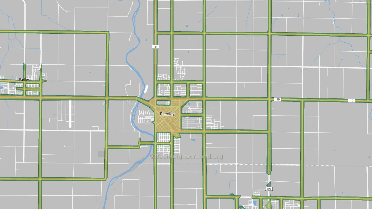 Reedley, CA Map of Noise Levels in Reedley