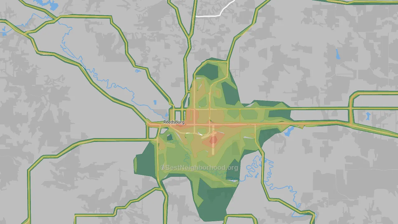 Reedsburg, WI Map of Noise Levels in Reedsburg
