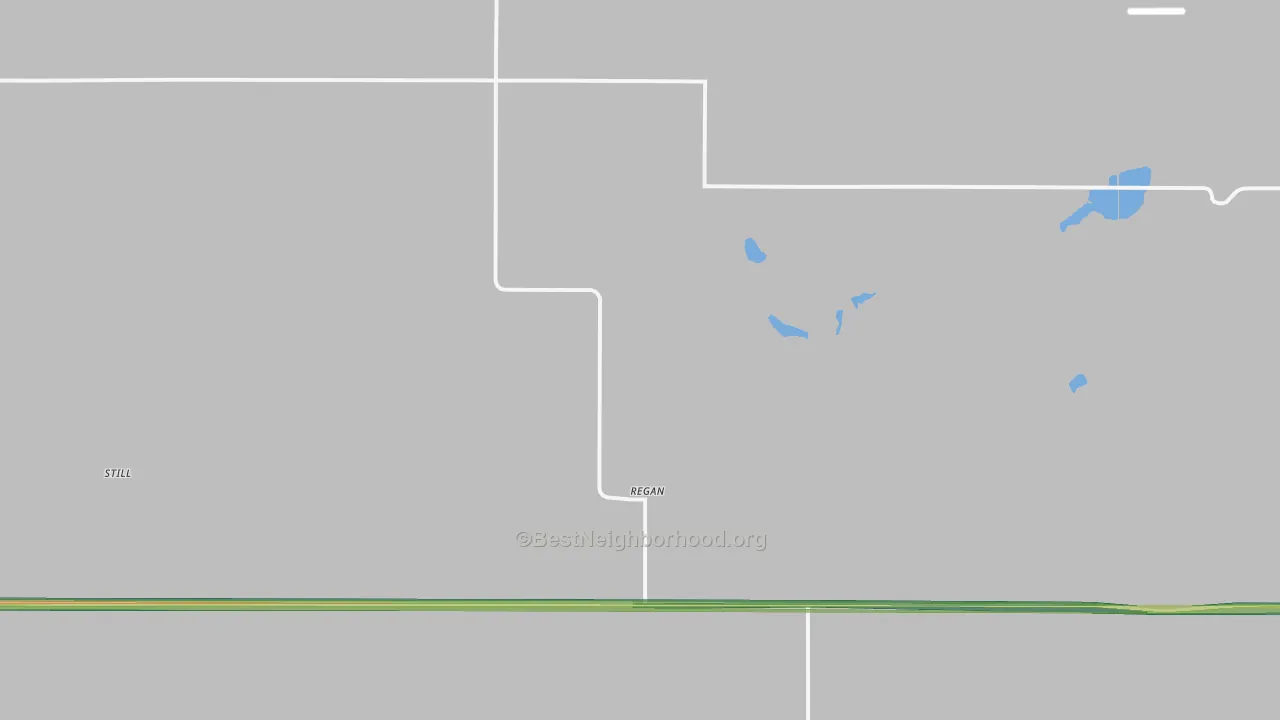 Regan, ND Map of Noise Levels in Regan