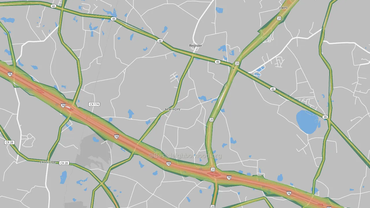 Register, GA Map of Noise Levels in Register