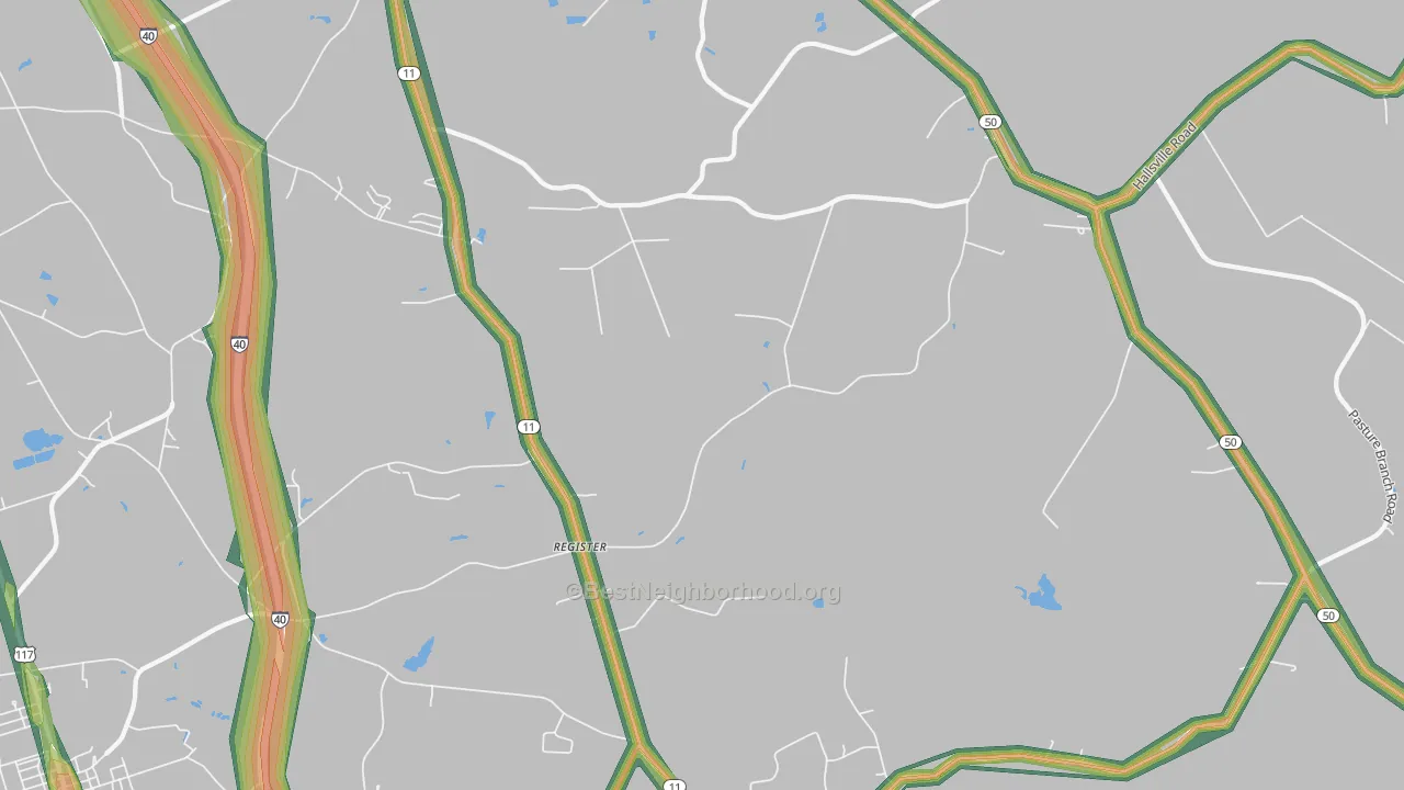 Register, NC Map of Noise Levels in Register