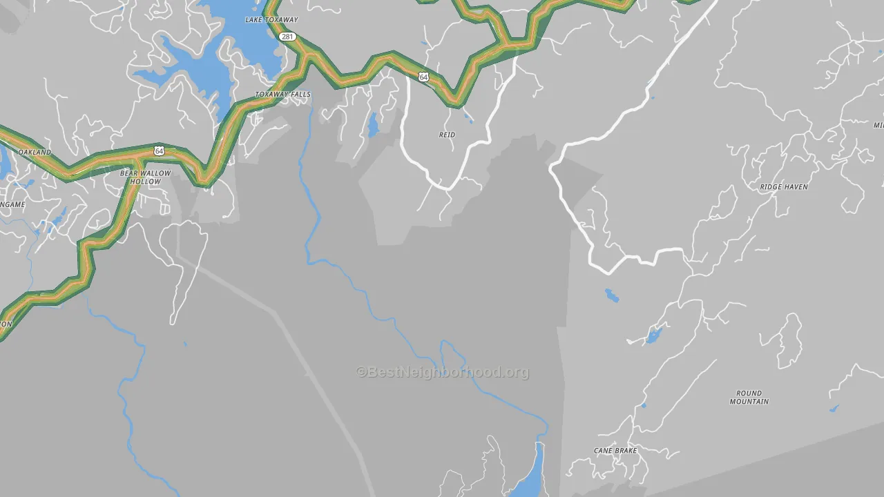 Reid, NC Map of Noise Levels in Reid