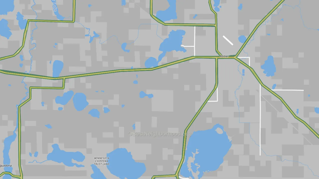 Remer, MN Map of Noise Levels in Remer
