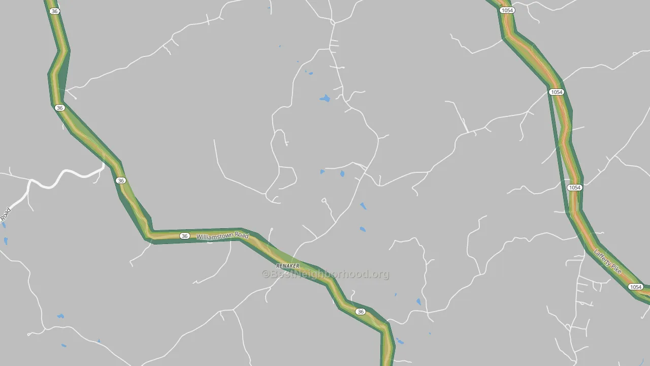 Renaker, KY Map of Noise Levels in Renaker
