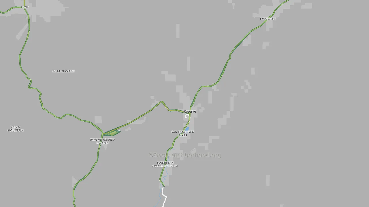 Reserve, NM Map of Noise Levels in Reserve