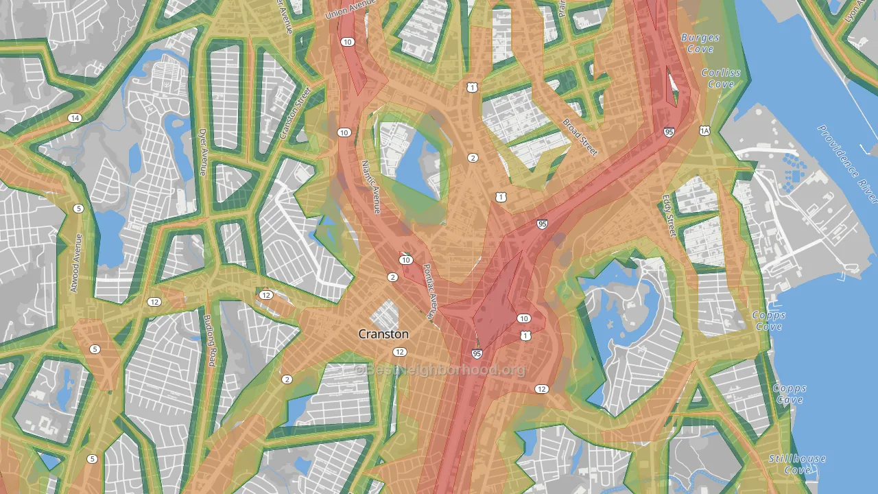 Reservoir, Providence, RI Map of Noise Levels in Reservoir