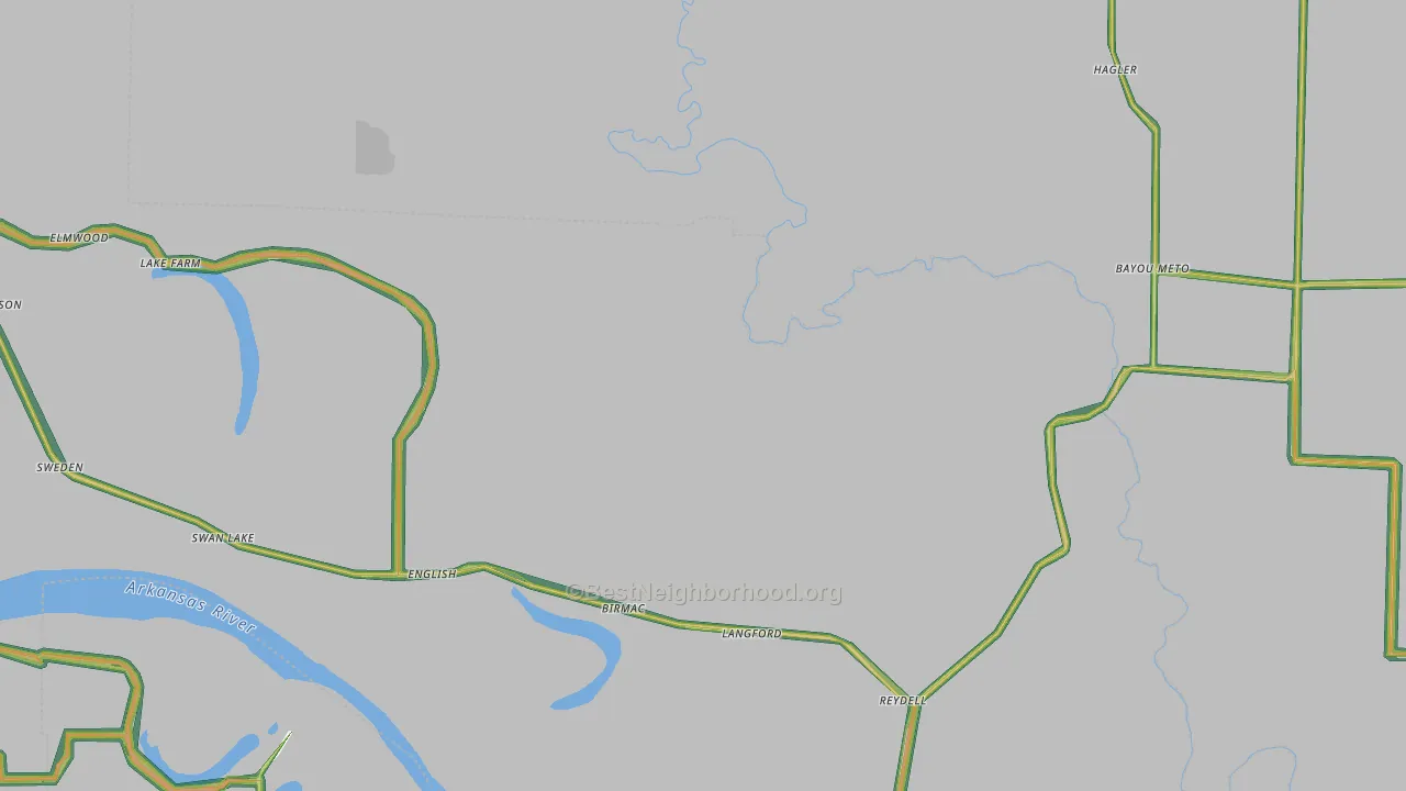 Reydell, AR Map of Noise Levels in Reydell