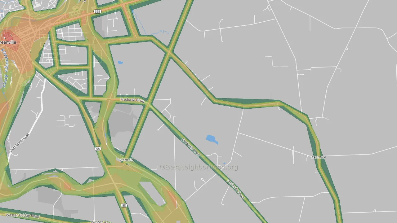 Reynolds Heights, PA Map of Noise Levels in Reynolds Heights
