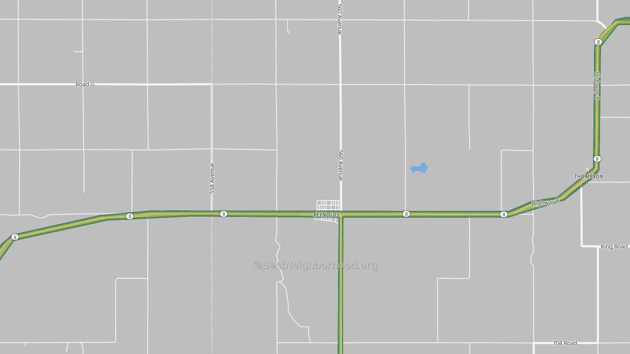 Reynolds, NE Map of Noise Levels in Reynolds