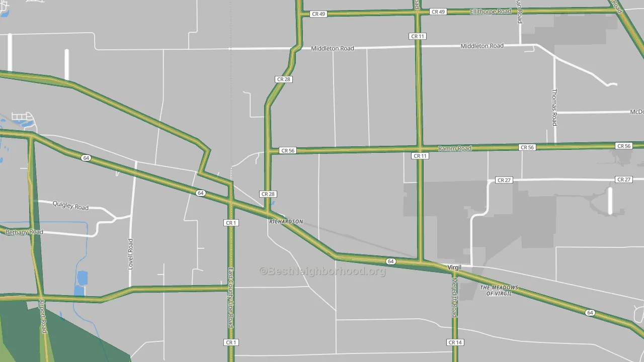 Richardson, IL Map of Noise Levels in Richardson