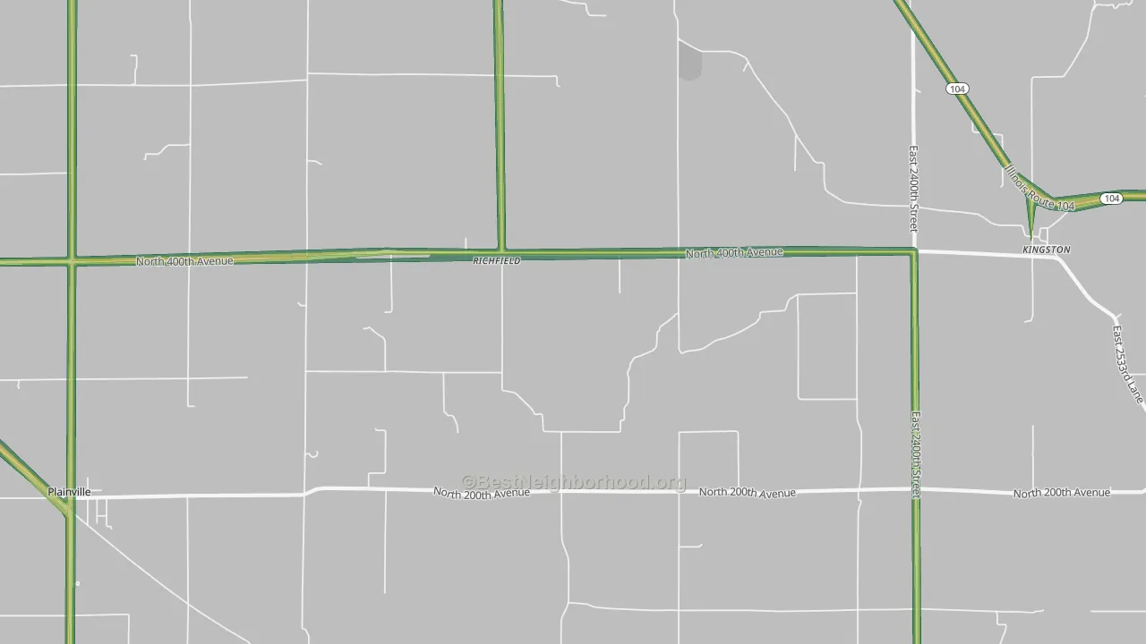 Richfield, IL Map of Noise Levels in Richfield