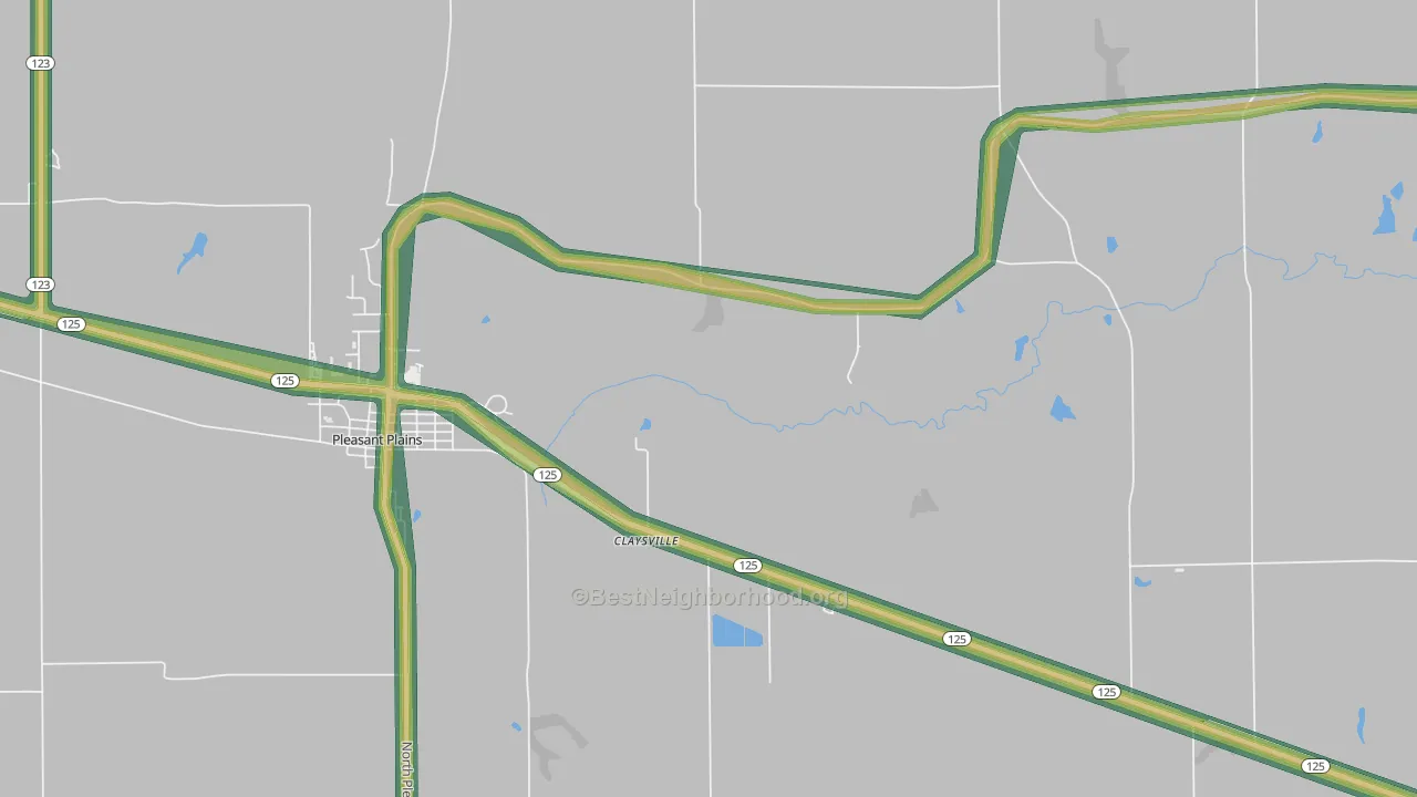 Richland, IL Map of Noise Levels in Richland