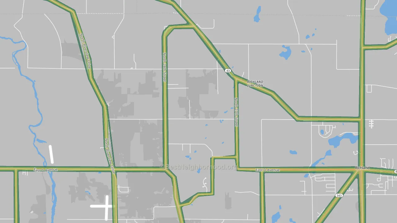 Richland Junction, MI Map of Noise Levels in Richland Junction
