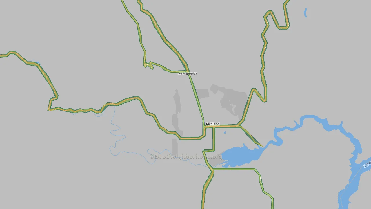 Richland, OR Map of Noise Levels in Richland
