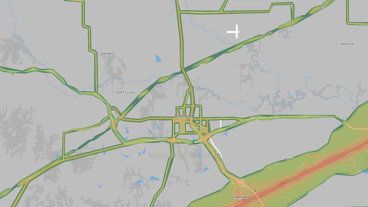 Richmond, MO Map of Noise Levels in Richmond