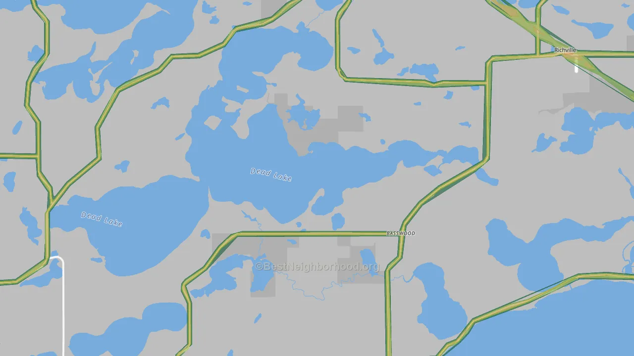 Richville, MN Map of Noise Levels in Richville