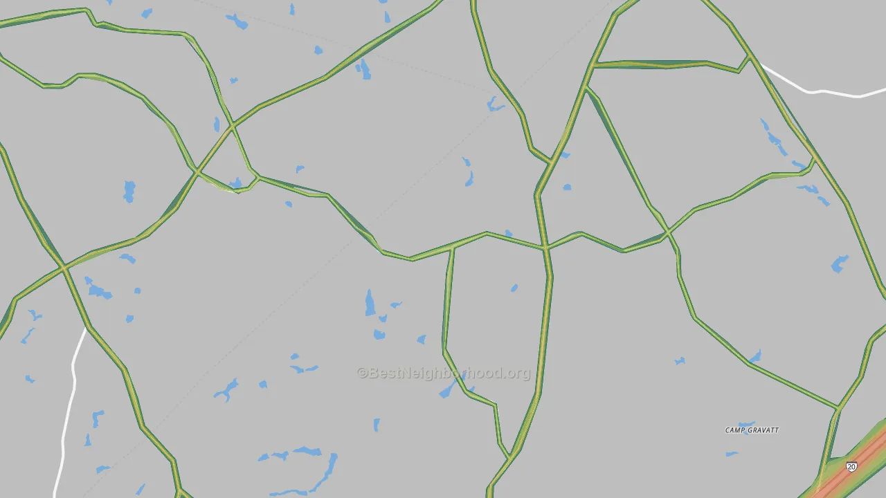 Ridge Spring, SC Map of Noise Levels in Ridge Spring