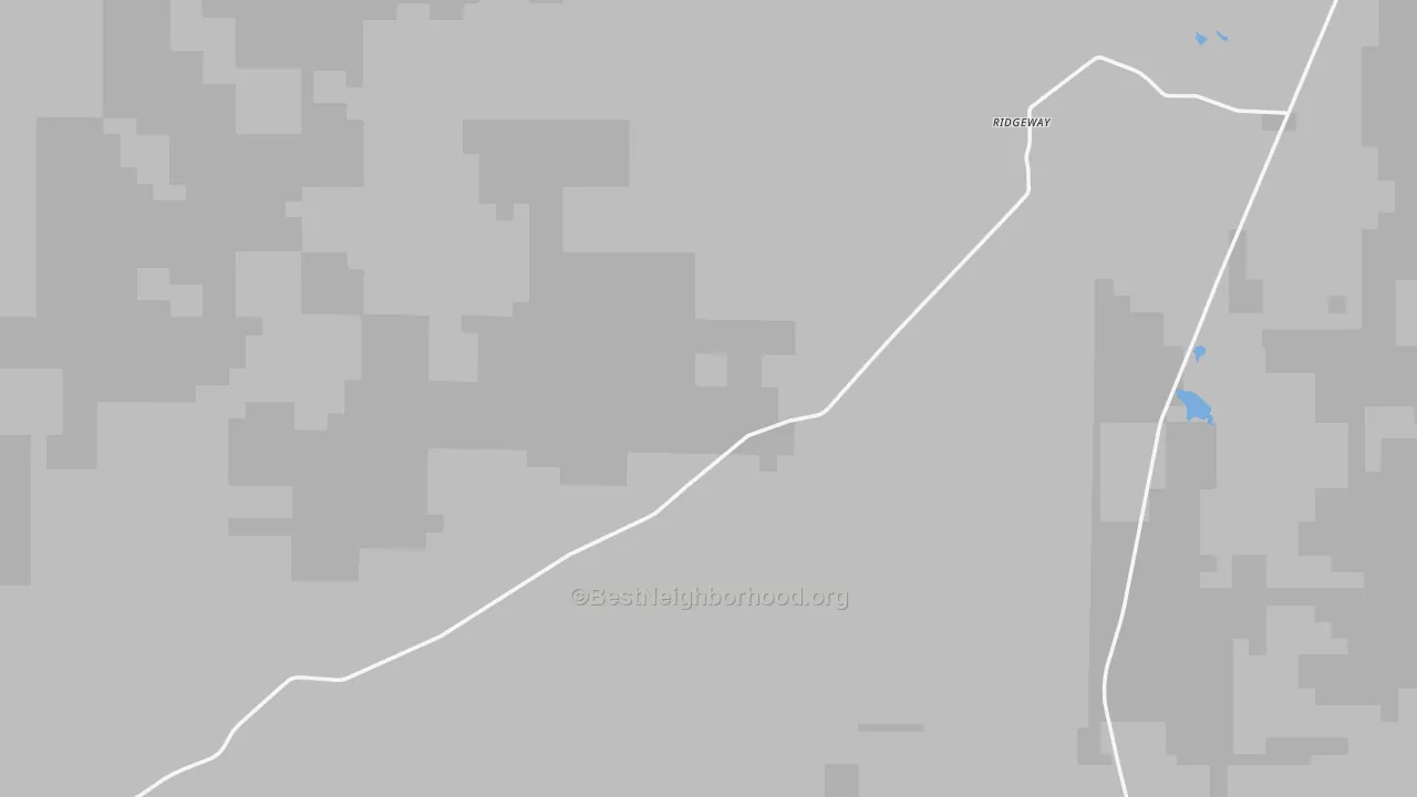 Ridgeway, MT Map of Noise Levels in Ridgeway