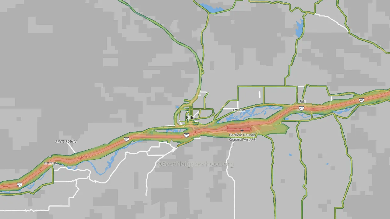 Rifle, CO Map of Noise Levels in Rifle