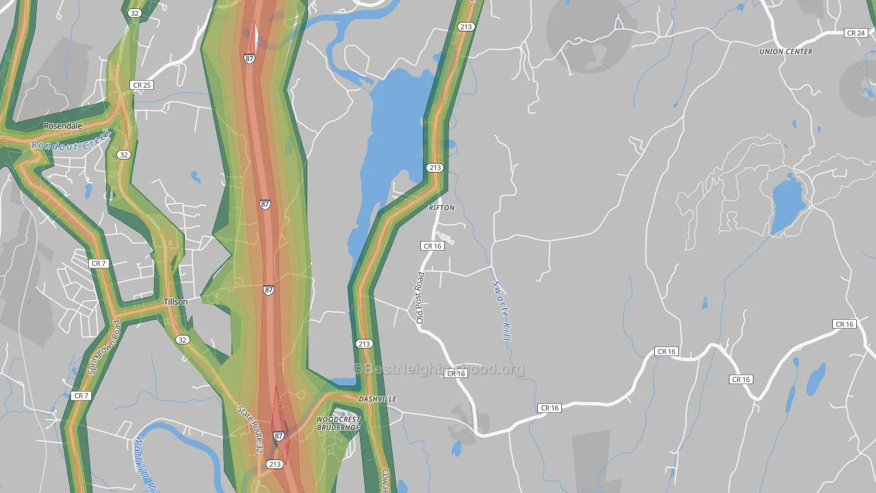 Rifton, NY Map of Noise Levels in Rifton