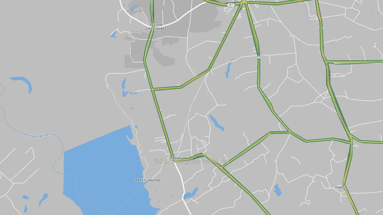 Rimini, SC Map of Noise Levels in Rimini