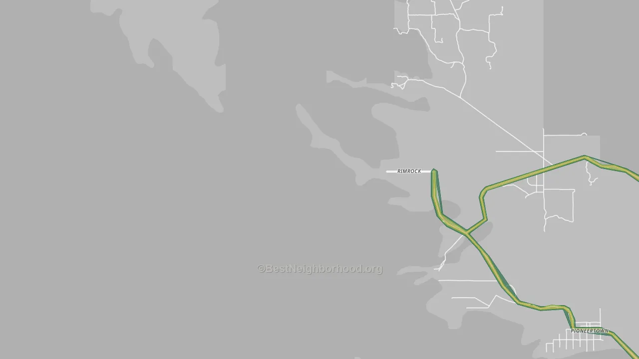 Rimrock, CA Map of Noise Levels in Rimrock