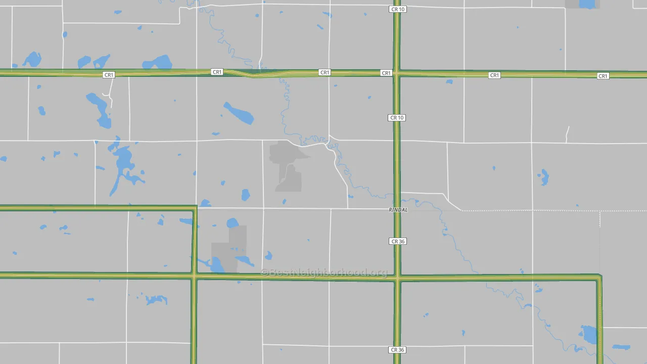 Rindal, MN Map of Noise Levels in Rindal