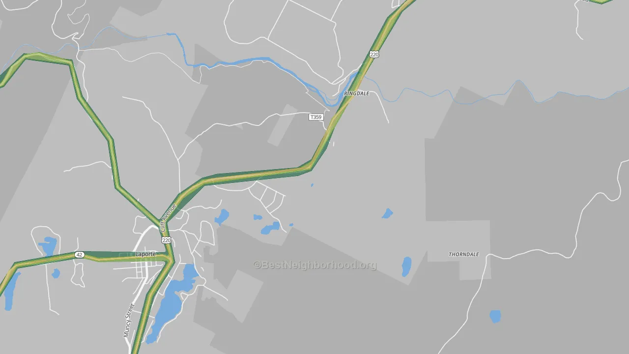 Ringdale, PA Map of Noise Levels in Ringdale