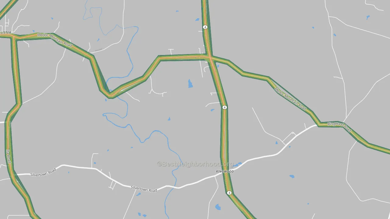 Ringwood, NC Map of Noise Levels in Ringwood