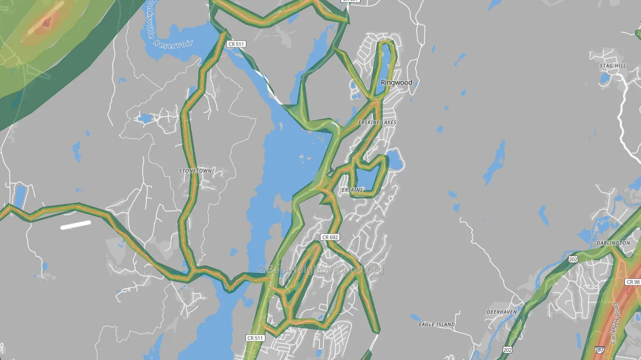 Ringwood, NJ Map of Noise Levels in Ringwood