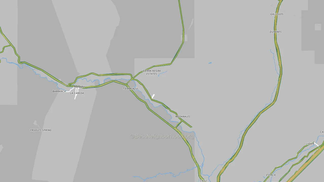 Rio Arriba County, NM Map of Noise Levels in Rio Arriba County