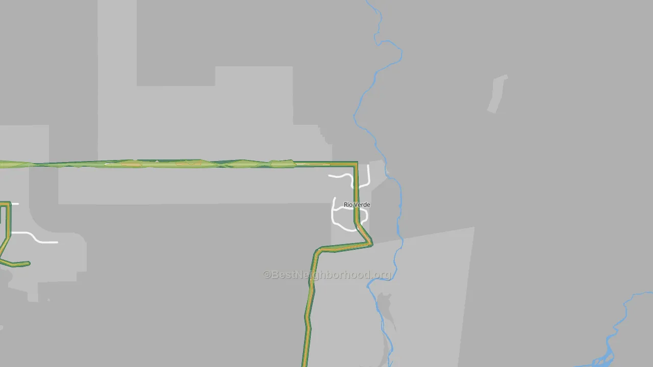 Rio Verde, AZ Map of Noise Levels in Rio Verde