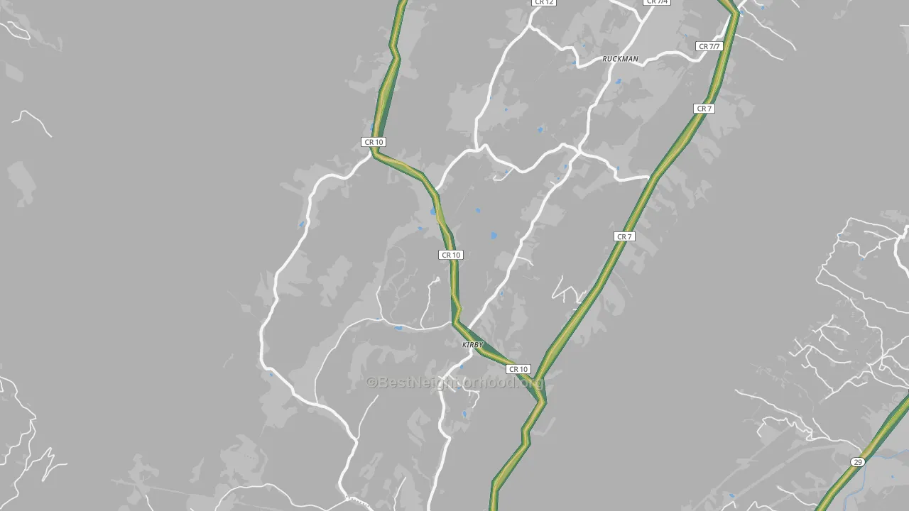 Rio, WV Map of Noise Levels in Rio