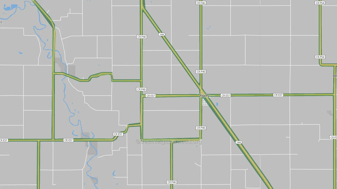 Rippey, IA Map of Noise Levels in Rippey
