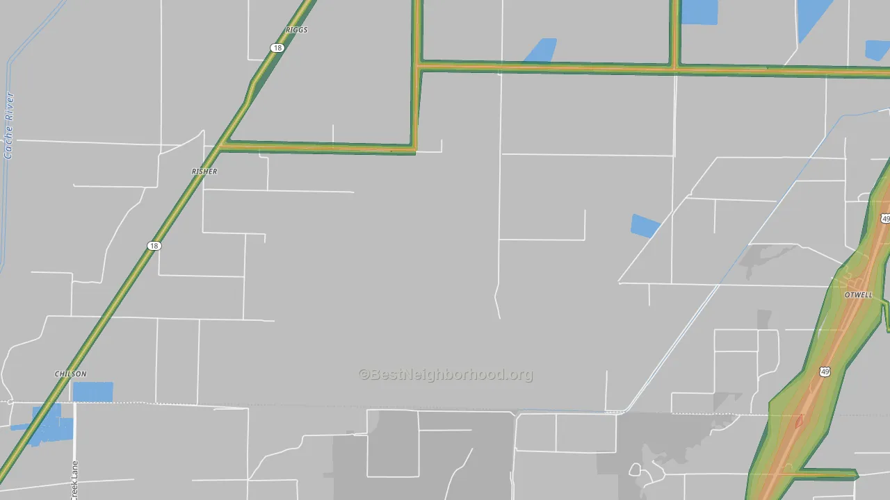 Risher, AR Map of Noise Levels in Risher