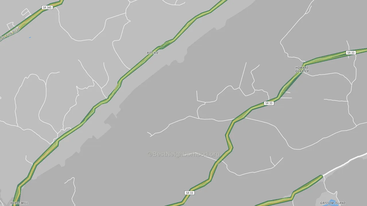 Ritchie, TN Map of Noise Levels in Ritchie