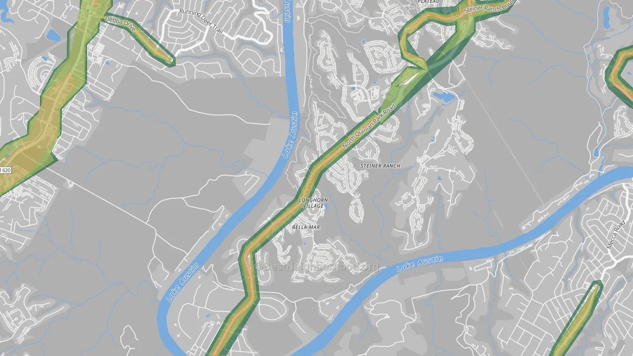 River Dance at Steiner Ranch, Austin, TX Map of Noise Levels in River Dance at Steiner Ranch